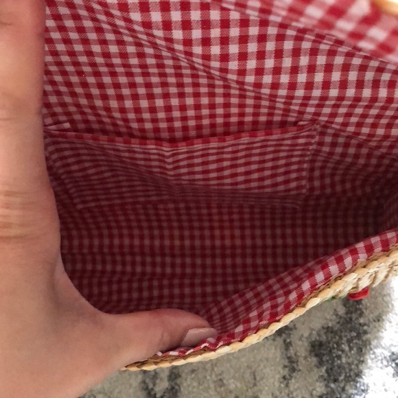 Allover Cherry Embroidered Woven Purse/Clutch - Picture 8 of 8